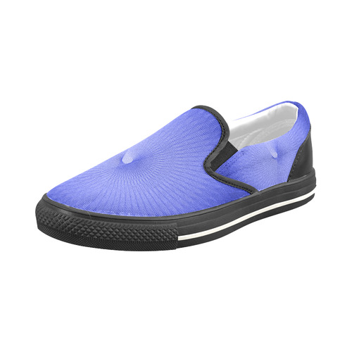 Blue Plafond Slip-on Canvas Shoes for Kid (Model 019)