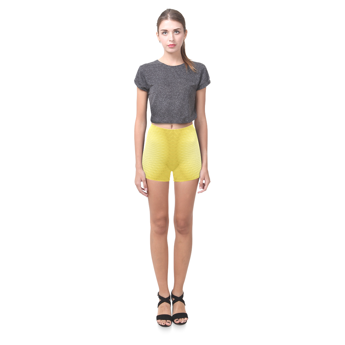 Yellow Plafond Briseis Skinny Shorts (Model L04)