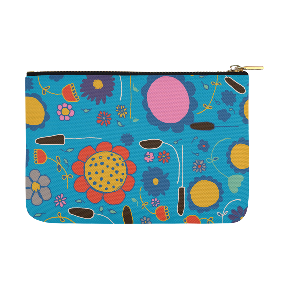 spring flower blue Carry-All Pouch 12.5''x8.5''
