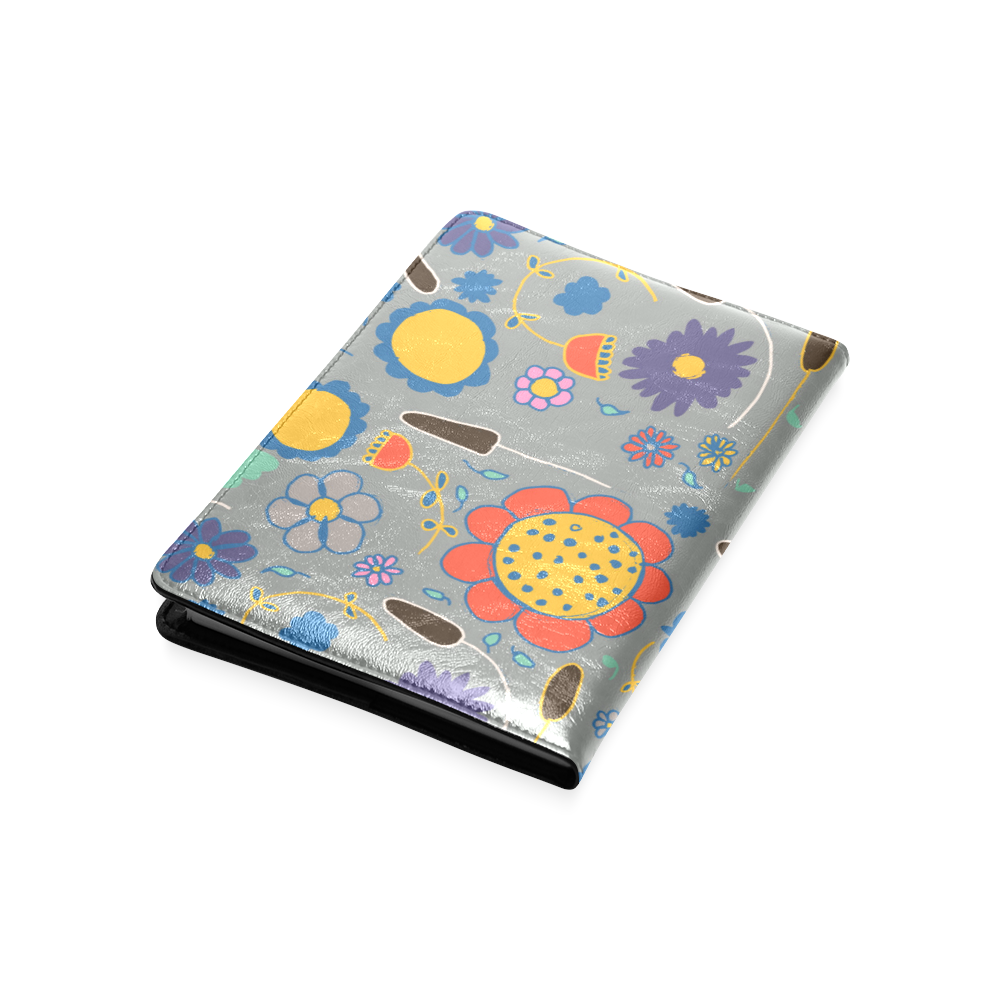 spring flower gray Custom NoteBook A5