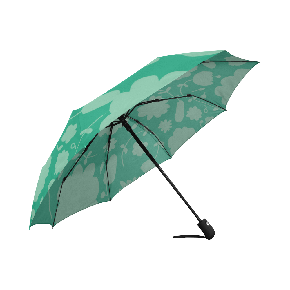 spring flower green Auto-Foldable Umbrella (Model U04)