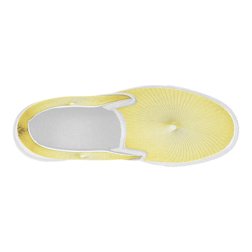 Yellow Plafond Women's Slip-on Canvas Shoes (Model 019)