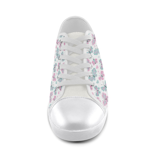 Cute Pastel Butterflies Canvas Shoes for Women/Large Size (Model 016)