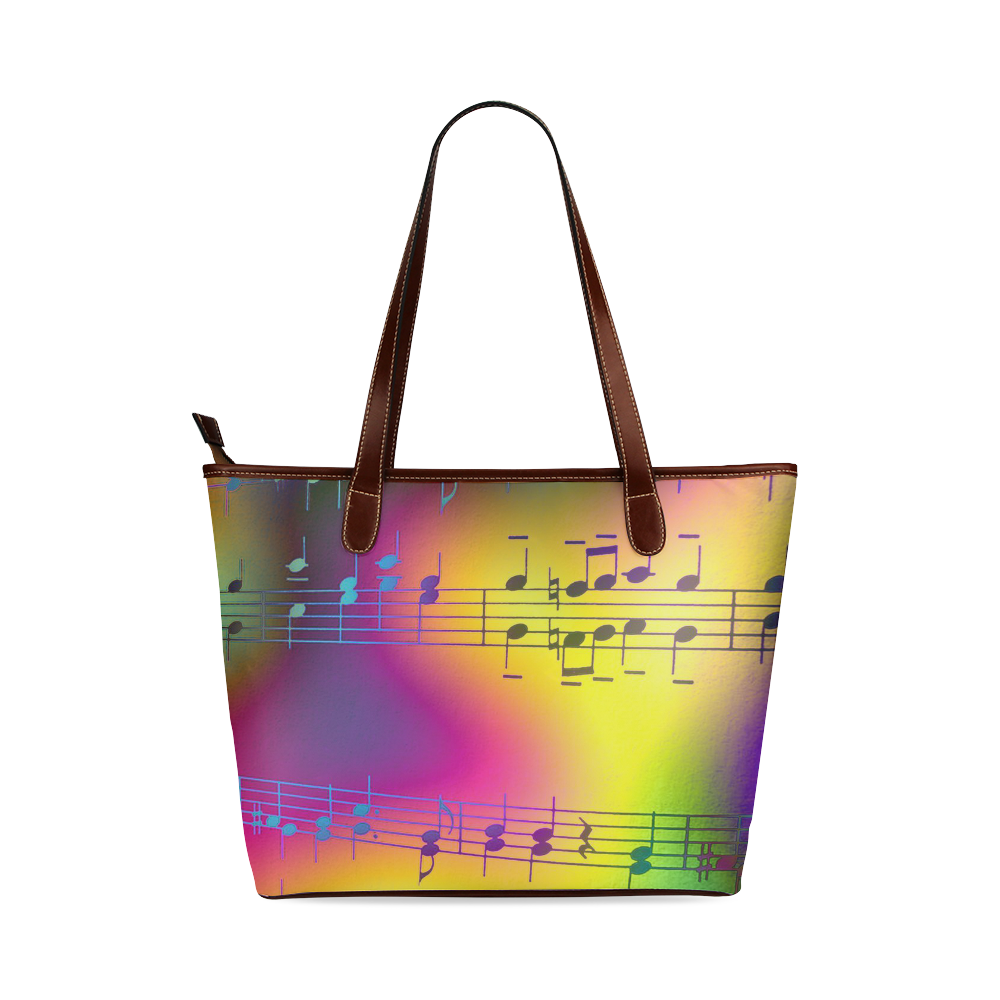 Music, colorful and cheerful A by JamColors Shoulder Tote Bag (Model 1646)