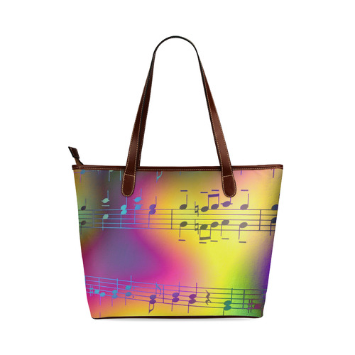 Music, colorful and cheerful A by JamColors Shoulder Tote Bag (Model 1646)