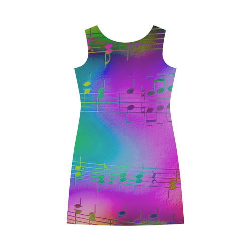 Music, colorful and cheerful B by JamColors Round Collar Dress (D22)