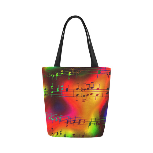 Music, colorful and cheerful C by JamColors Canvas Tote Bag (Model 1657)