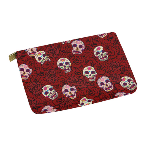 Rose Sugar Skull Carry-All Pouch 12.5''x8.5''