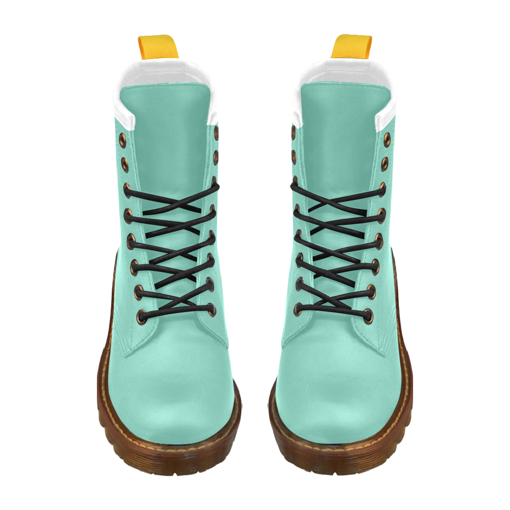 Lucite Green High Grade PU Leather Martin Boots For Women Model 402H