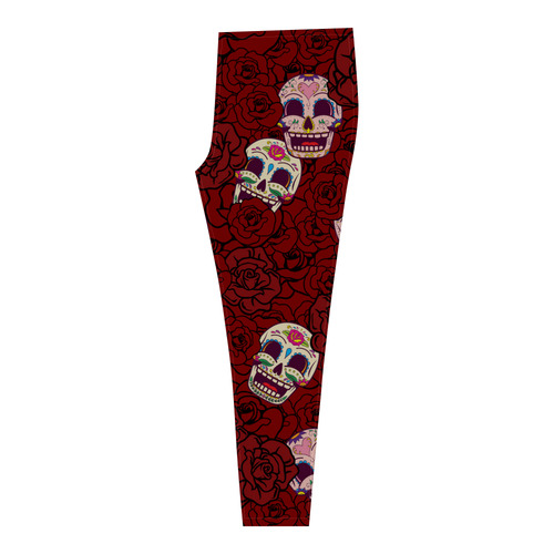 Rose Sugar Skull Cassandra Women's Leggings (Model L01)