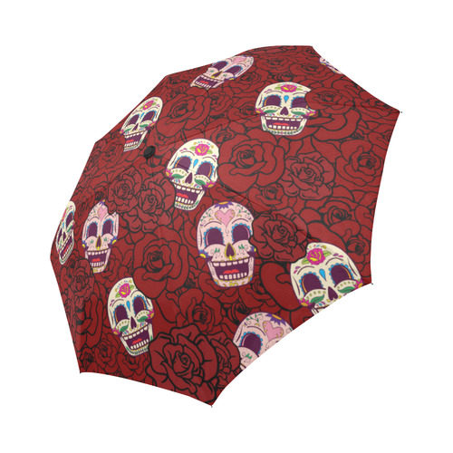 Rose Sugar Skull Auto-Foldable Umbrella (Model U04)