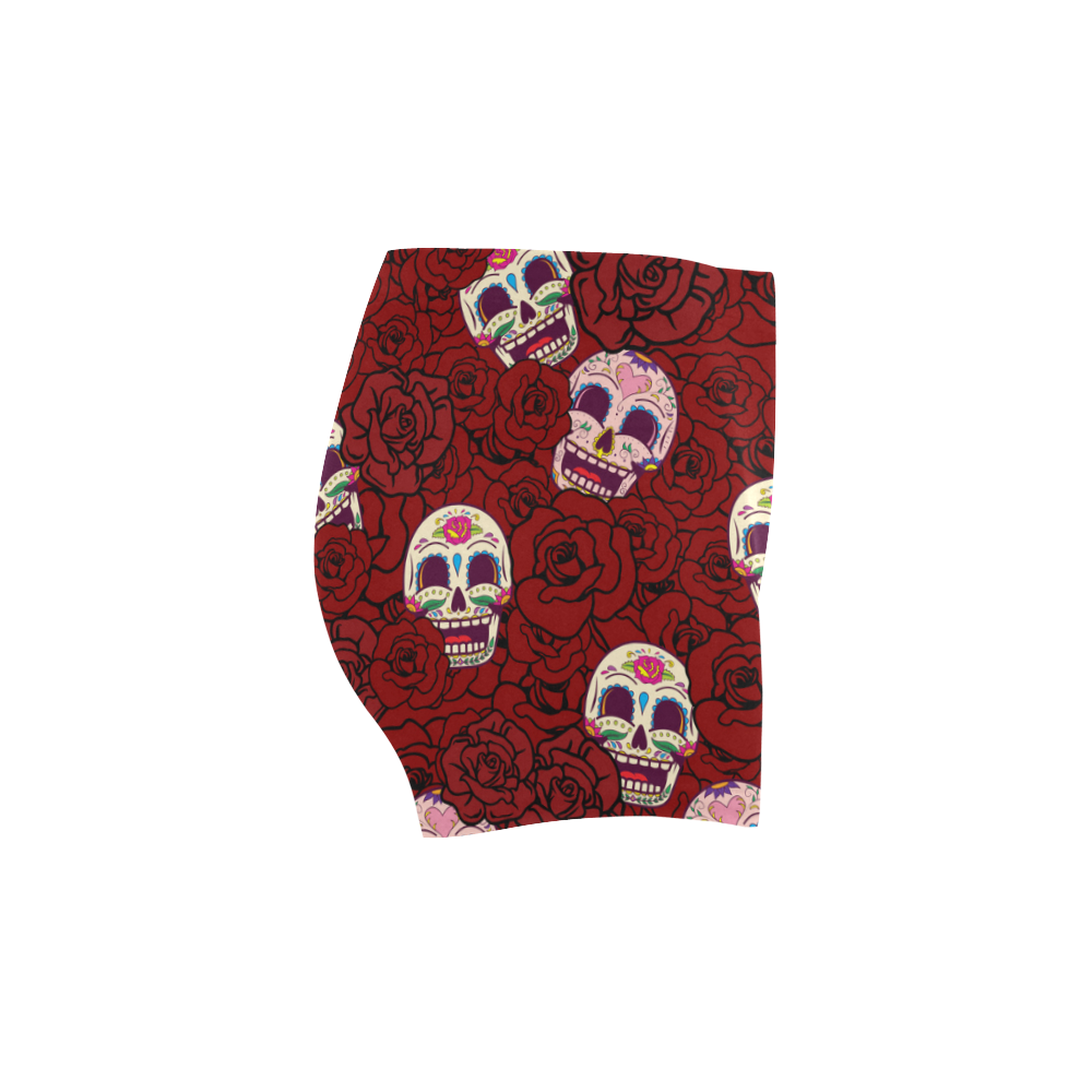 Rose Sugar Skull Briseis Skinny Shorts (Model L04)