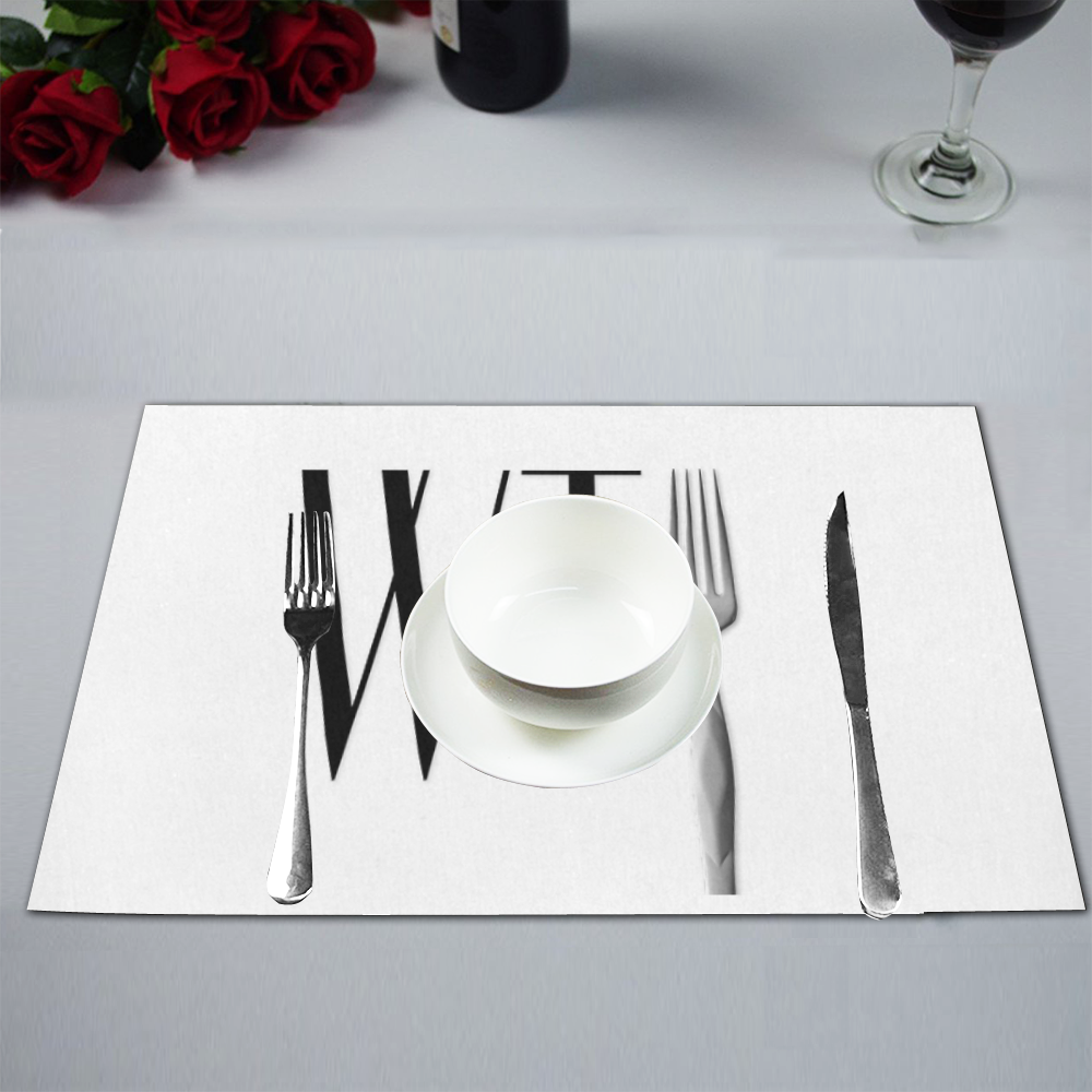 Funny WTF WTFork Placemat 12’’ x 18’’ (Four Pieces)