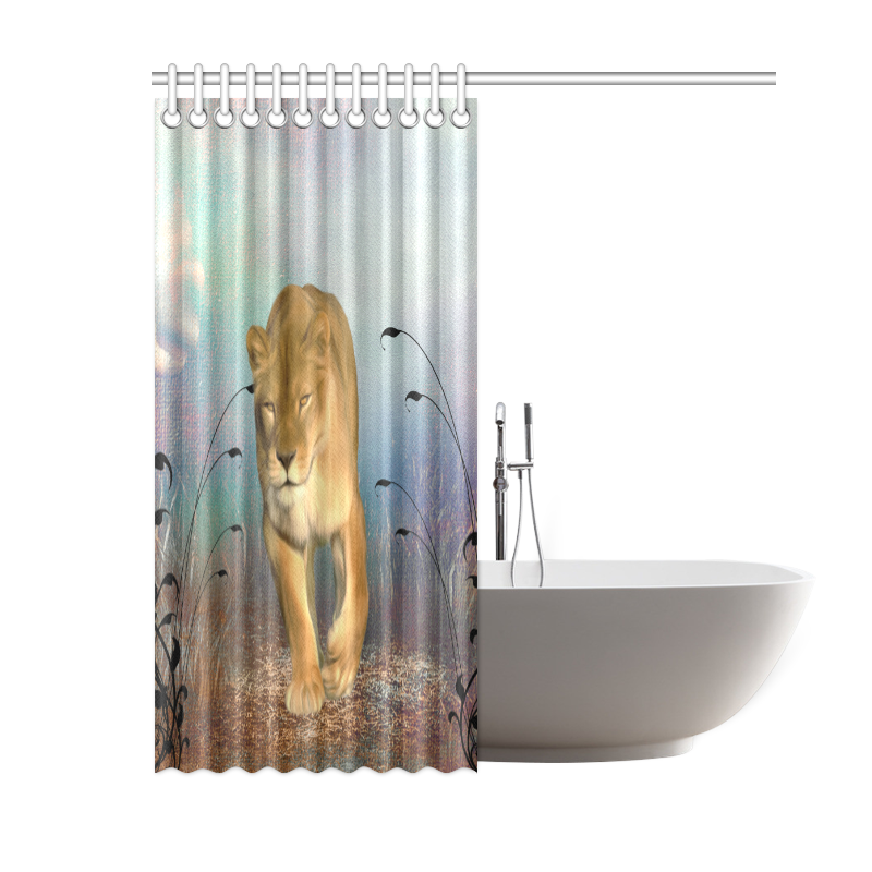Wonderful lioness Shower Curtain 60"x72"