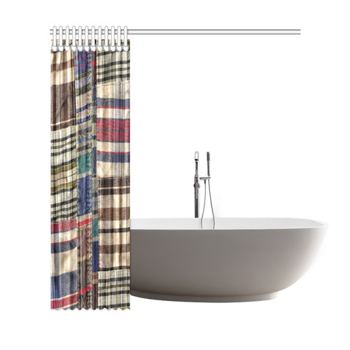 patchwork plaid / tartan Shower Curtain 69"x72"