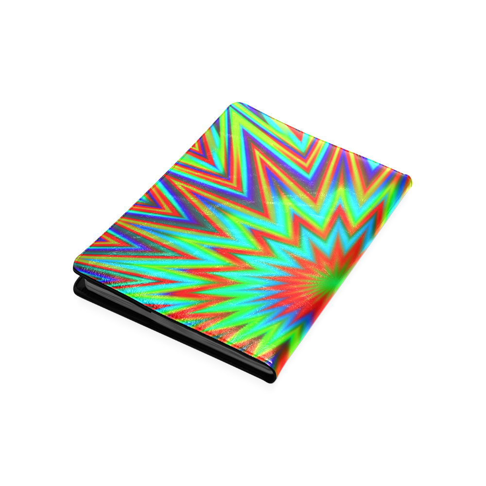 Red Yellow Blue Green Retro Psychedelic Explosion Of Color Custom NoteBook B5