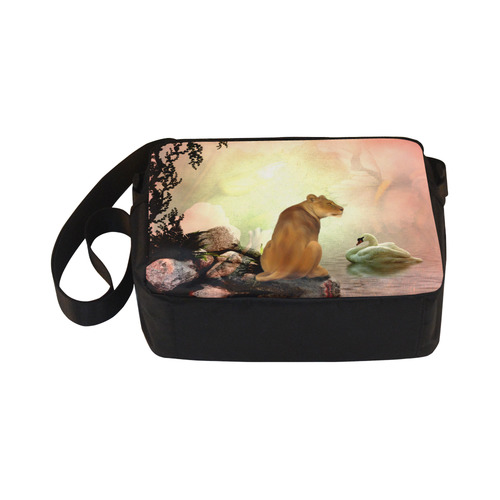 Awesome lioness in a fantasy world Classic Cross-body Nylon Bags (Model 1632)