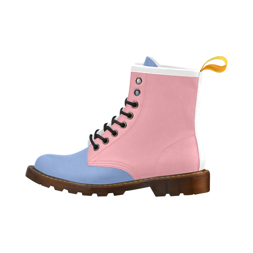 Pink and Blue High Grade PU Leather Martin Boots For Women Model 402H