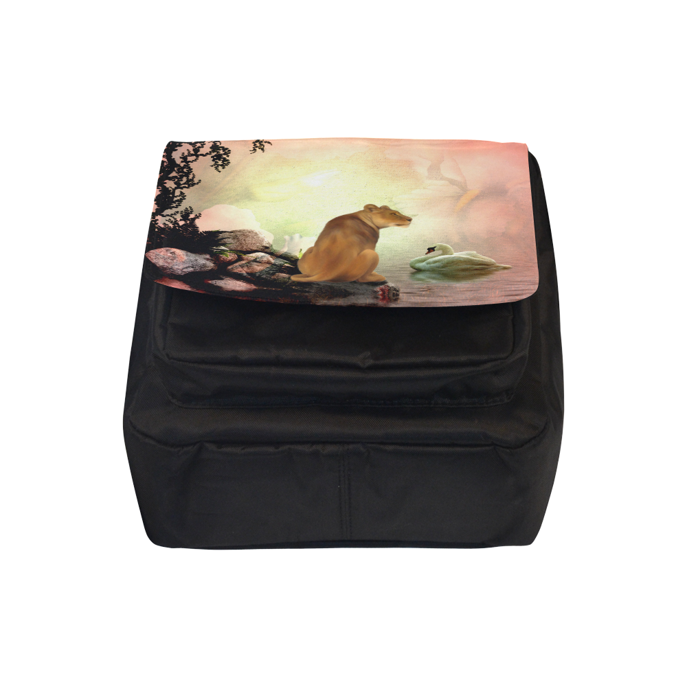 Awesome lioness in a fantasy world Crossbody Nylon Bags (Model 1633)