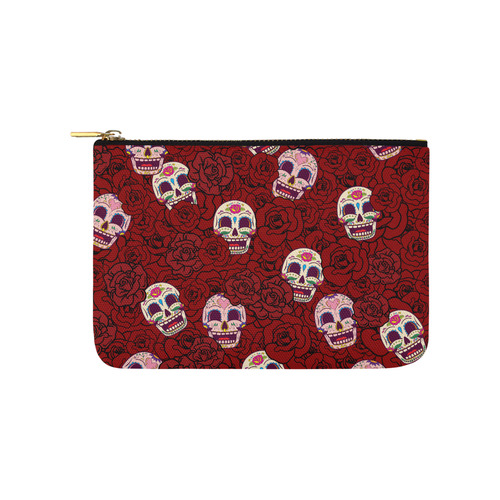 Rose Sugar Skull Carry-All Pouch 9.5''x6''