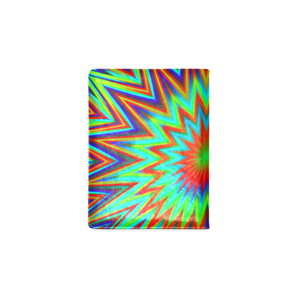 Red Yellow Blue Green Retro Psychedelic Explosion Of Color Custom NoteBook B5