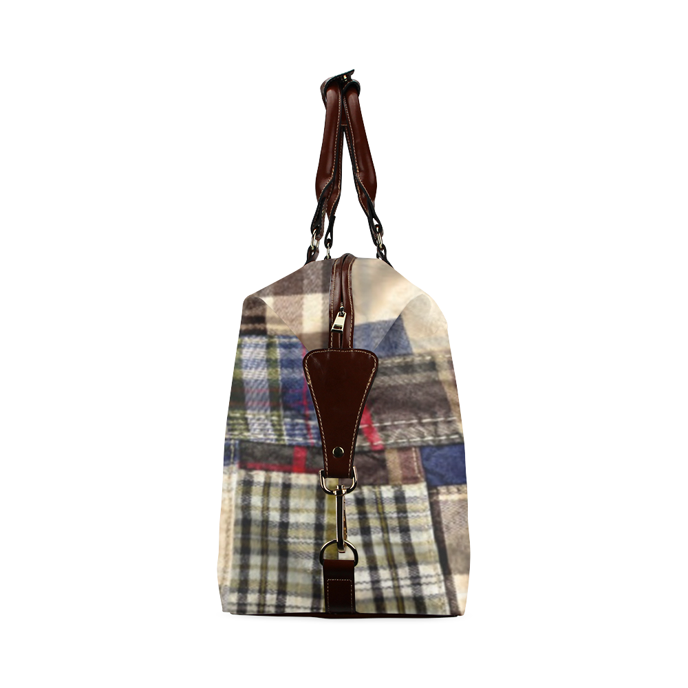 patchwork plaid / tartan Classic Travel Bag (Model 1643) Remake