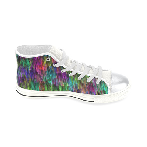 Raining Colors High Top Canvas Shoes for Kid (Model 017)