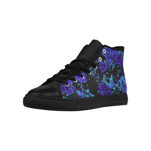 floral dreams 12 B by JamColors Aquila High Top Microfiber Leather Women's Shoes/Large Size (Model 032)