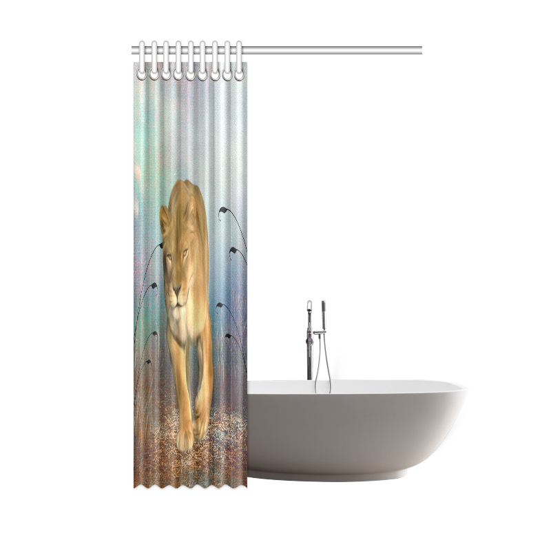 Wonderful lioness Shower Curtain 48"x72"