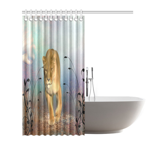 Wonderful lioness Shower Curtain 72"x72"