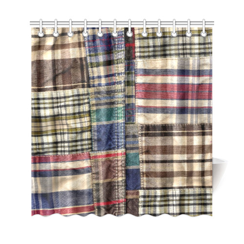 patchwork plaid / tartan Shower Curtain 69"x72"