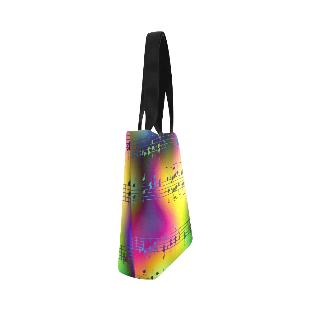 Music, colorful and cheerful A by JamColors Canvas Tote Bag (Model 1657)