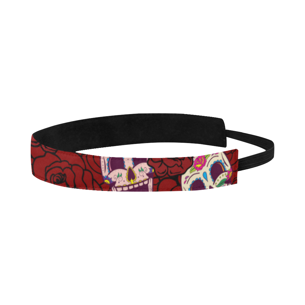 Rose Sugar Skull Sports Headband