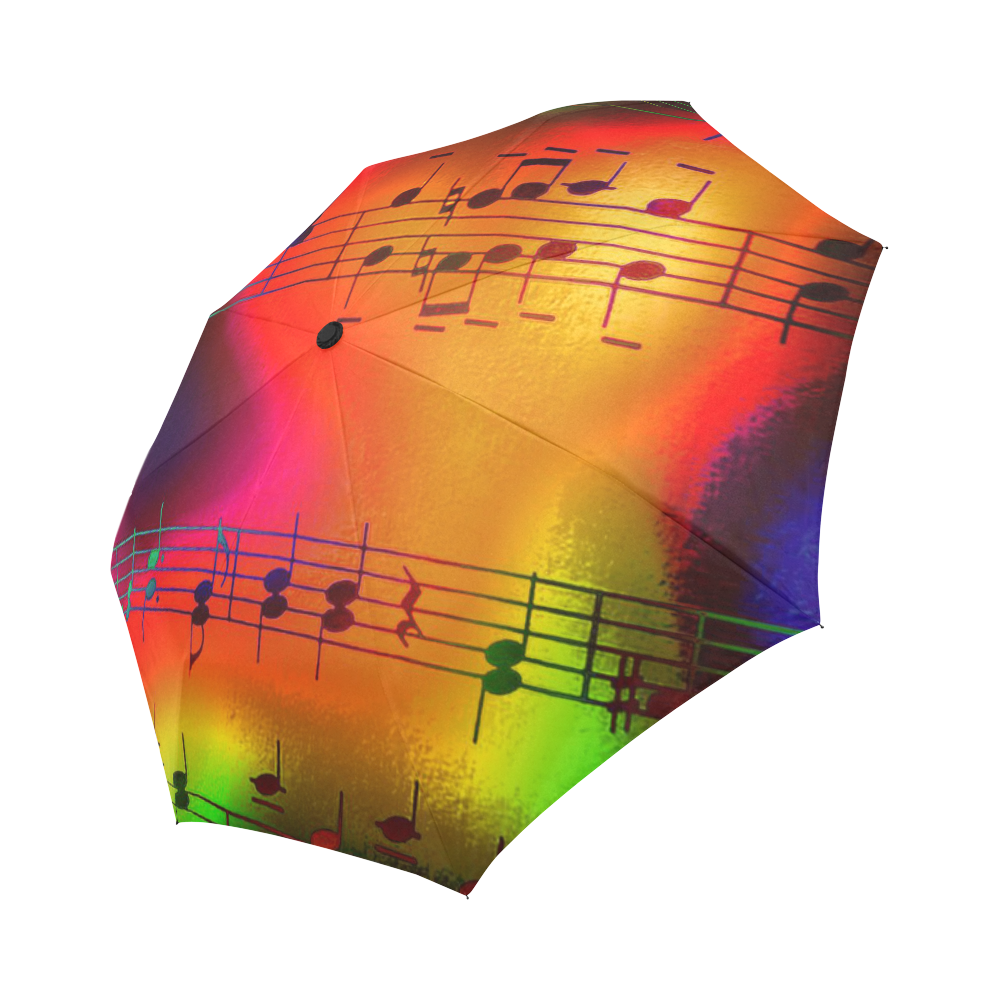 Music, colorful and cheerful C by JamColors Auto-Foldable Umbrella (Model U04)