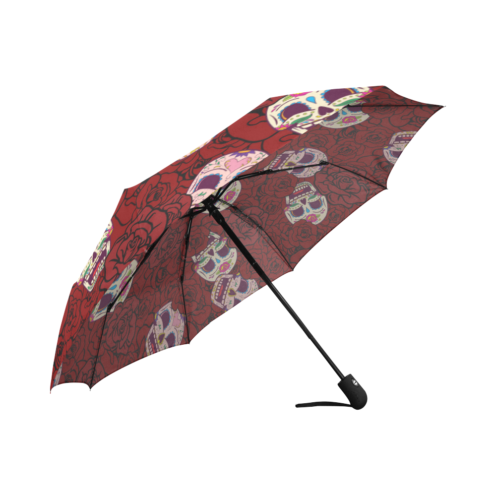 Rose Sugar Skull Auto-Foldable Umbrella (Model U04)