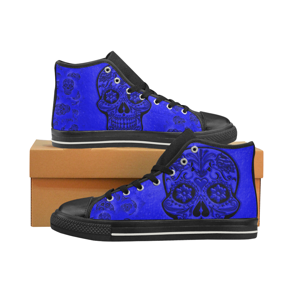 Skull20170261_by_JAMColors High Top Canvas Women's Shoes/Large Size (Model 017)