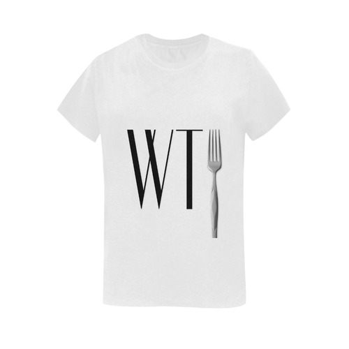 Funny WTF WTFork Women's T-Shirt in USA Size (Two Sides Printing)