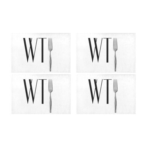 Funny WTF WTFork Placemat 12’’ x 18’’ (Four Pieces)