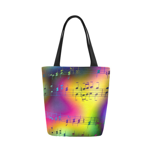 Music, colorful and cheerful A by JamColors Canvas Tote Bag (Model 1657)