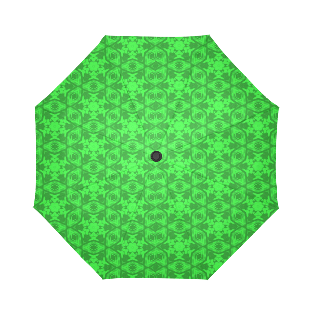 Greenery Kaleidoscope Auto-Foldable Umbrella (Model U04)