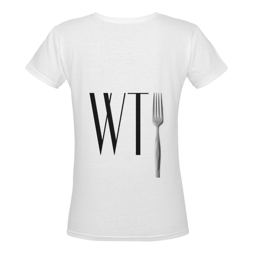 Funny WTF WTFork Women's Deep V-neck T-shirt (Model T19)