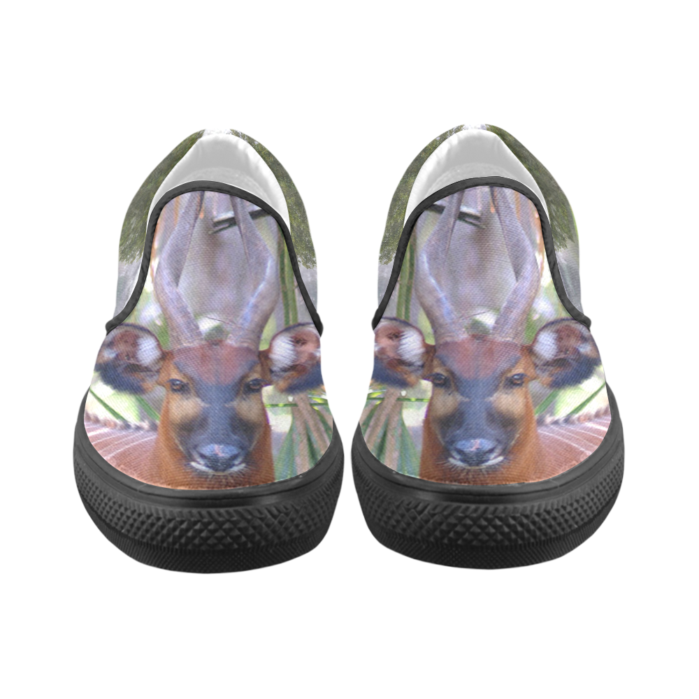 Female Bongo Slide Women's Slip-on Canvas Shoes (Model 019)