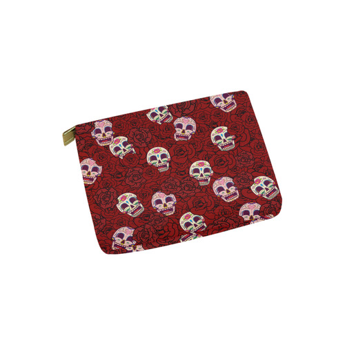 Rose Sugar Skull Carry-All Pouch 6''x5''