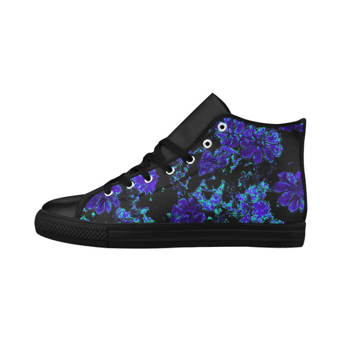 floral dreams 12 B by JamColors Aquila High Top Microfiber Leather Women's Shoes/Large Size (Model 032)