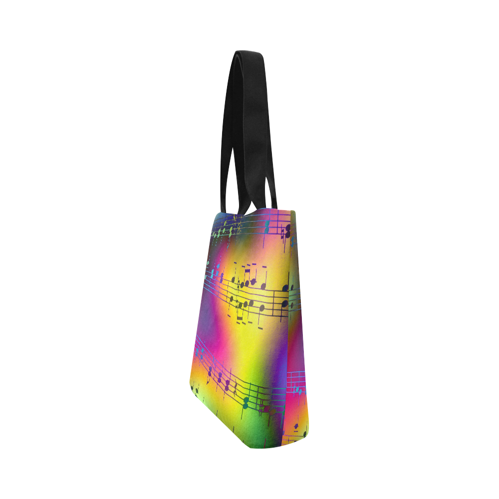 Music, colorful and cheerful A by JamColors Canvas Tote Bag (Model 1657)