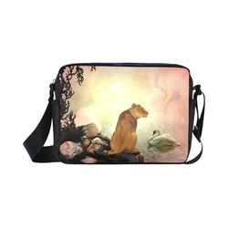 Awesome lioness in a fantasy world Classic Cross-body Nylon Bags (Model 1632)