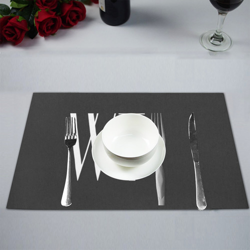 Funny WTF WTFork Placemat 12''x18''