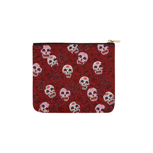 Rose Sugar Skull Carry-All Pouch 6''x5''
