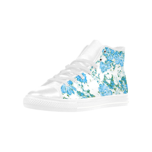 floral dreams 12 E by JamColors Aquila High Top Microfiber Leather Women's Shoes (Model 032)