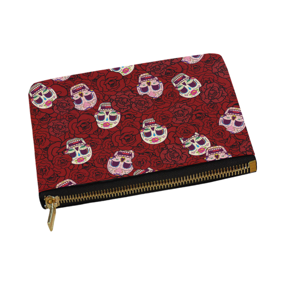 Rose Sugar Skull Carry-All Pouch 12.5''x8.5''